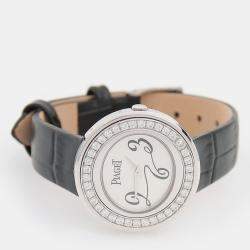 Pre Owned Piaget Possession Diamond G0A30107 Quartz White Gold Stainless Steel Women's Wristwatch 28.5 mm