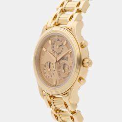 Pre Owned Pre-Owned Piaget Haute Complications G0A19093 Champagne Quartz 18k Yellow Gold Men's Wristwatch 29 mm