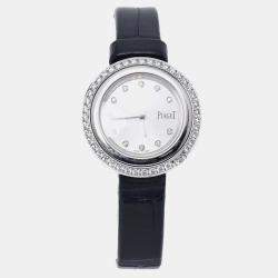 مملوكة مسبقًا Piaget Possession Quartz Silver 18k White Gold Women's Wristwatch 29 mm