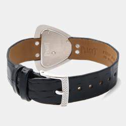 مملوكة مسبقًا Piaget Limelight P10318 Quartz White 18k White Gold Women's Wristwatch 28.5 mm