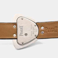 مملوكة مسبقًا Piaget Limelight P10318 Quartz White 18k White Gold Women's Wristwatch 28.5 mm