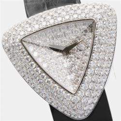 مملوكة مسبقًا Piaget Limelight P10318 Quartz White 18k White Gold Women's Wristwatch 28.5 mm