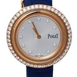 Piaget Silver 18K Rose Gold Diamond Possession P11545 Women's Wristwatch 34 mm