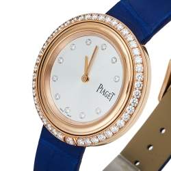 Piaget Silver 18K Rose Gold Diamond Possession P11545 Women's Wristwatch 34 mm