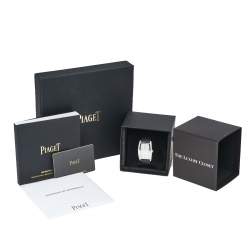 Pre Owned Piaget Silver 18k White Gold Diamond Satin G0A39189 Women's Wristwatch 27 mm