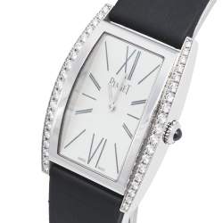 Pre Owned Piaget Silver 18k White Gold Diamond Satin G0A39189 Women's Wristwatch 27 mm