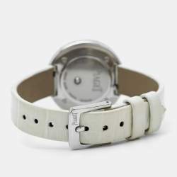 Piaget Silver Diamond Stainless Steel Alligator Possession G0A43090 Women's Wristwatch 34 mm