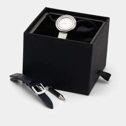 Piaget Silver Diamond Stainless Steel Alligator Possession G0A43090 Women's Wristwatch 34 mm