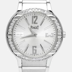Piaget Silver 18K White Gold Diamond Polo G0A36231 Women's Wristwatch 32 mm