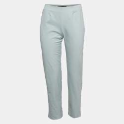 Piazza Sempione Blue Stretch Cotton Audrey Trousers M