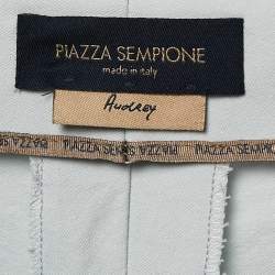 Piazza Sempione Blue Stretch Cotton Audrey Trousers M