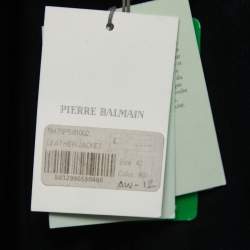 Pierre Balmain Leather Studded Open Jacket L