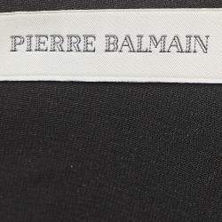 Pierre Balmain Black Sequin Blouse and Pants Set L