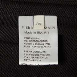 Pierre Balmain Brown Corduroy Double Breasted Jacket S