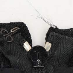 Pre Owned Pierre Balmain Black Stretch Fabric Embellished Dress M