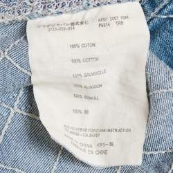 مملوكة مسبقًا تنورة جينز زرقاء صغيرة من بيير بالمان - مقاس متوسط / خصر ٢٧ بوصة