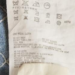 مملوكة مسبقًا تنورة جينز زرقاء صغيرة من بيير بالمان - مقاس متوسط / خصر ٢٧ بوصة