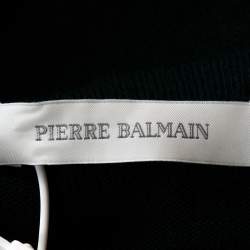 Pierre Balmain Green Cashmere & Wool Blend Button Detail Sweater S