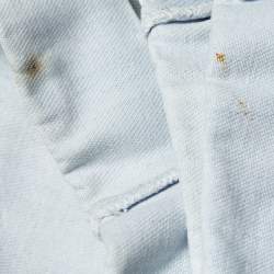 Pierre Balmain Light Blue Denim Distressed Shorts M