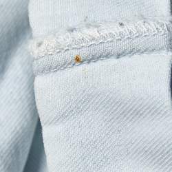 Pierre Balmain Light Blue Denim Distressed Shorts M