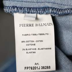 Pierre Balmain Indigo Denim Military Double Breasted Jacket M