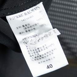 Pre Owned Pierre Balmain Black Silk Embellished Neck Detail Sleeveless Top M