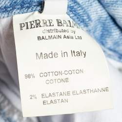 Pre Owned Pierre Balmain Blue Denim Distressed Jeans M/Waist 28"