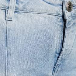 Pre Owned Pierre Balmain Blue Denim Distressed Jeans M/Waist 28"