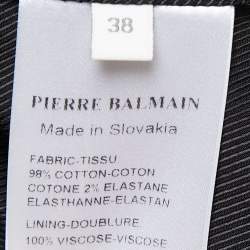 Pierre Balmain Olive Green Cotton Double Breasted Blazer M