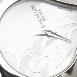 Pre Owned Pierre Balmain 3431 White Mother Of Pearl Dial Stainless Steel Women's Wristwatch 31 mm