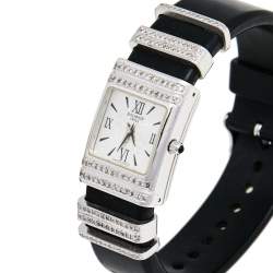 Pre Owned Balmain Silver Stainless Steel Rubber B2371.62 Women's Wristwatch 21 mm 