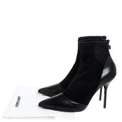Pierre Hardy Black Suede And Leather Dolly Pointed Toe Ankle Boots Size 42