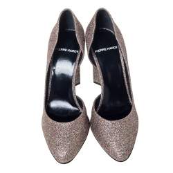 Pre Owned Pierre Hardy Multicolor Glitter Fabric D'orsay Pumps Size 38.5