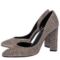 Pre Owned Pierre Hardy Multicolor Glitter Fabric D'orsay Pumps Size 38.5