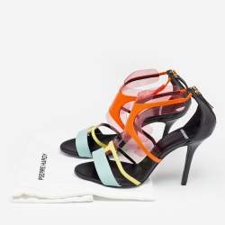 Pierre Hardy Multicolor Leather and PVC Sandals Size 39.5