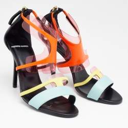 Pierre Hardy Multicolor Leather and PVC Sandals Size 39.5