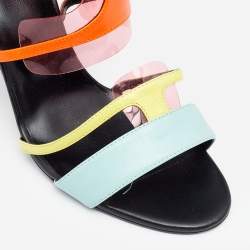 Pierre Hardy Multicolor Leather and PVC Sandals Size 39.5