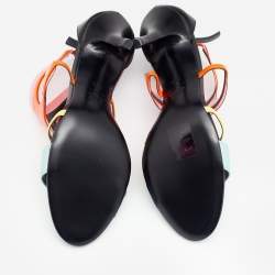 Pierre Hardy Multicolor Leather and PVC Sandals Size 39.5