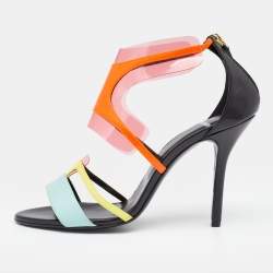 Pierre Hardy Multicolor Leather and PVC Sandals Size 39.5