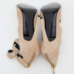 Pierre Hardy Beige Suede Strappy Sandals Size 38.5