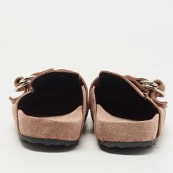 Pierre Hardy Beige Suede Flat Mules Size 38