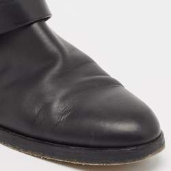 PIERRE HARDY Black Leather Double Strap Cutout Ankle Boots Size 40