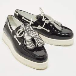 PIERRE HARDY Black Patent Leather Loafers Size 38