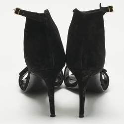 Pre Owned Pierre Hardy Black Suede JQ11 Embellished Ankle Strap Sandals Size 39