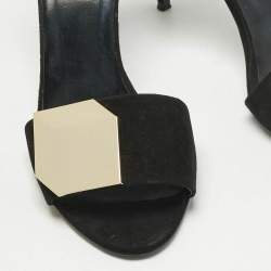 Pre Owned Pierre Hardy Black Suede JQ11 Embellished Ankle Strap Sandals Size 39