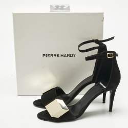 Pre Owned Pierre Hardy Black Suede JQ11 Embellished Ankle Strap Sandals Size 39