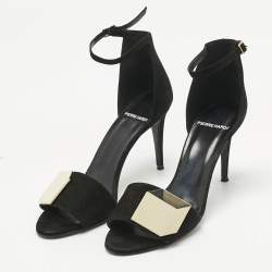 Pre Owned Pierre Hardy Black Suede JQ11 Embellished Ankle Strap Sandals Size 39