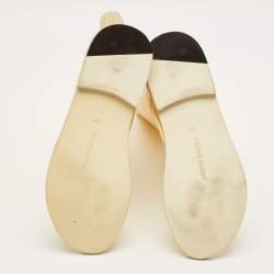 Pre Owned بوت بطول الكاحل جلد ذهبي من بيير هاردي برباط مقاس 39