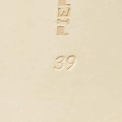 Pre Owned بوت بطول الكاحل جلد ذهبي من بيير هاردي برباط مقاس 39