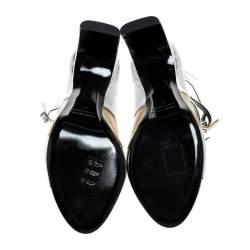 Pierre Hardy Metallic Silver/Gold Cut Out Leather Lula Sandals Size 42